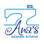 Ana's Sewing Studio Blue Ana's Sewing Studio logo